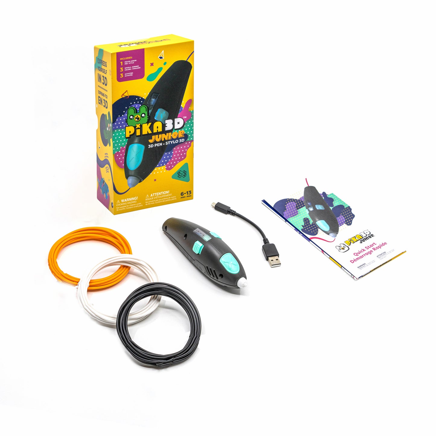 PiKA3D Junior 3D Printing Pen for Kids Ages 6+