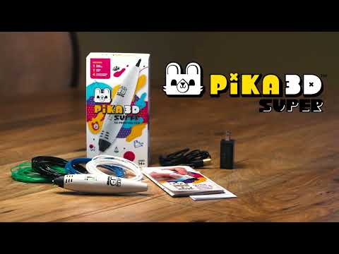 SCRIB3D P1 3D Pen + PIKA3D Super 3D Pen - Complete with PLA Filament  Colors, Stencils, Guides, and Chargers